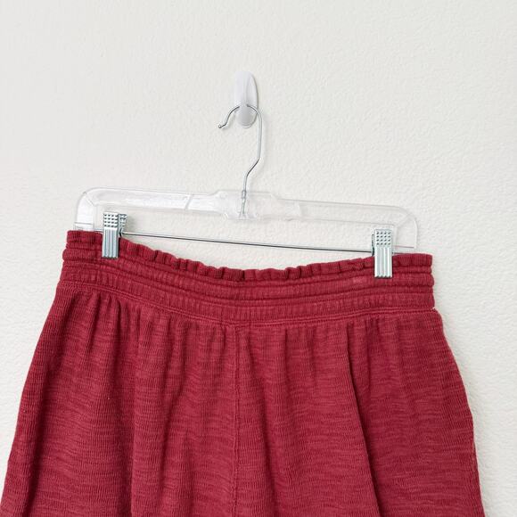 [Aerie] Red Endless Summer Shorts Summer Burgundy Lounge Sweatshorts Sz Medium M - Picture 5 of 12